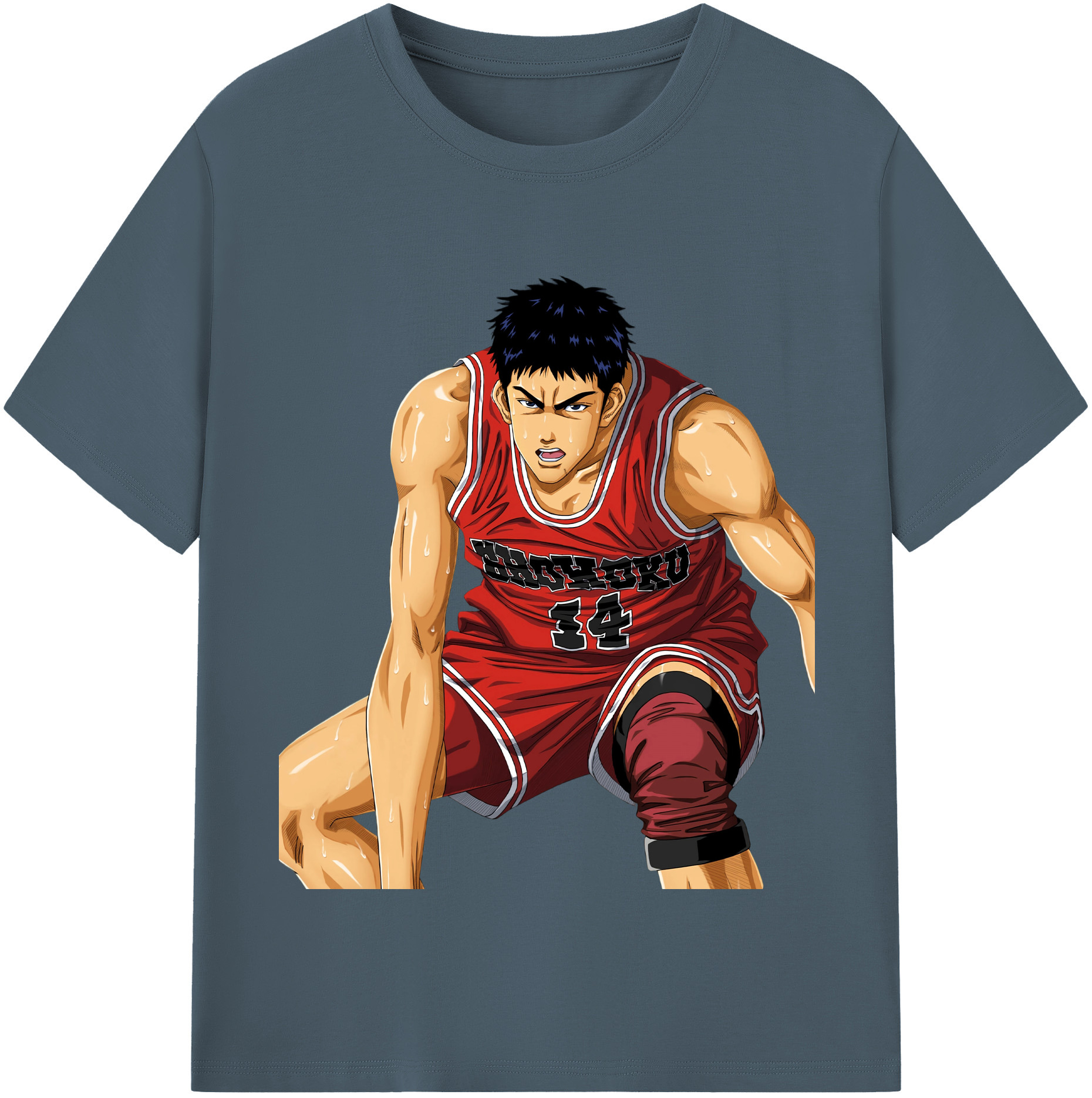 SLAM DUNK／スラムダンク 綿100％半袖Tシャツ（フロントプリント）